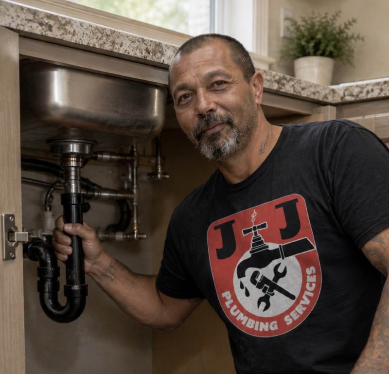 joe pergis , plumber in bakersfield, ca, Completing a plumbing repair